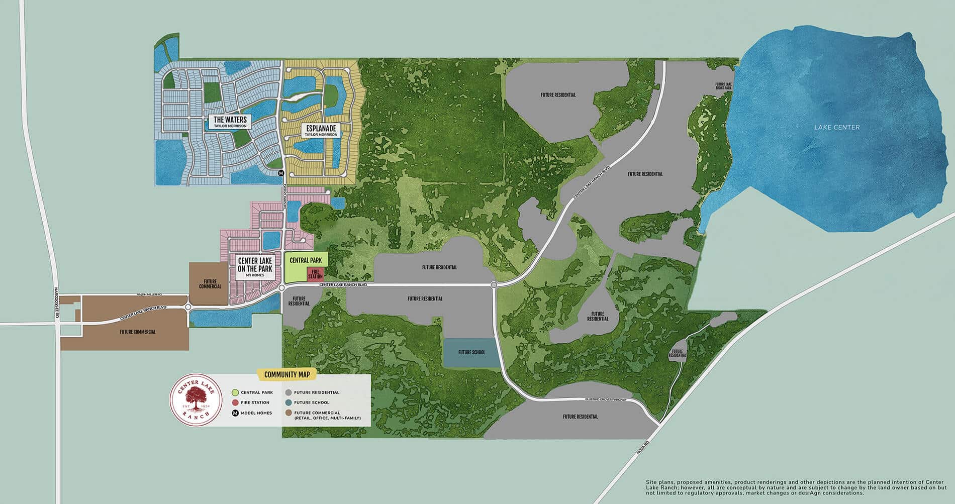 Center Lake Ranch Development Map