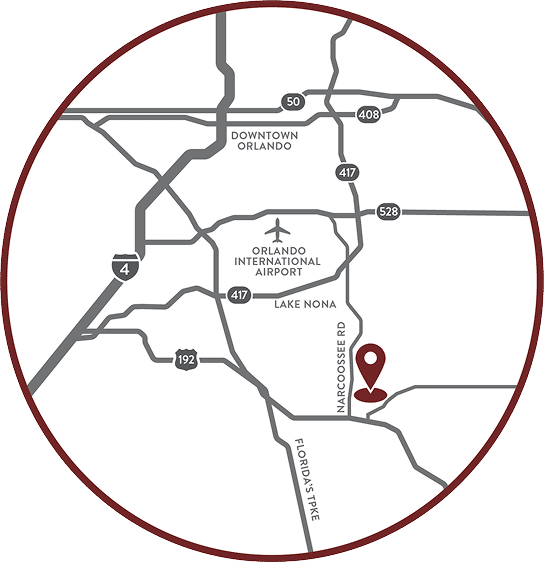 orlando map of Center Lake Ranch location in St. Cloud